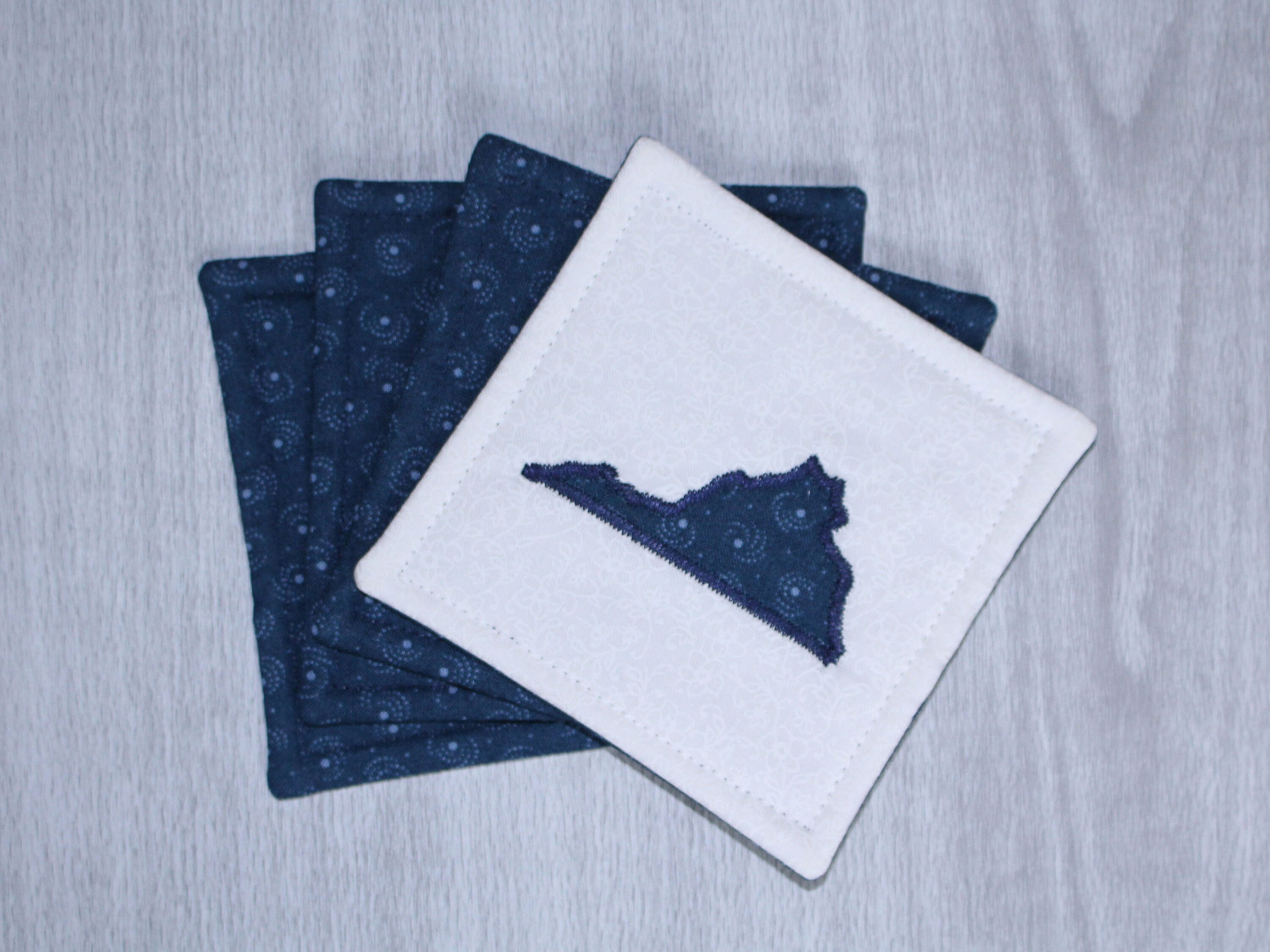 Virginia Cloth Drink Coasters Cloth Coasters Fabric Etsy Nederland