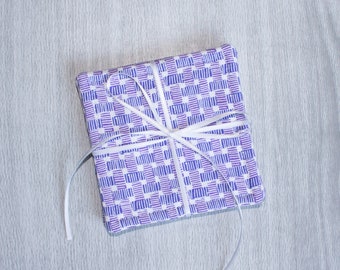 Purple Cloth Drink Coasters - Cloth Coasters - Fabric Coaster Set