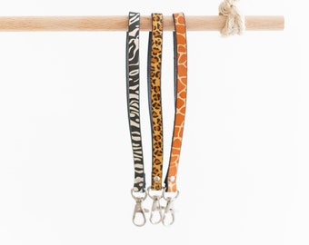 Leder Handschlaufe, Animal Print Geldbörse Griff