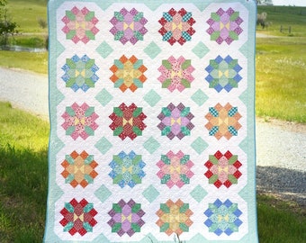 Blumen-Burst-Quiltmuster