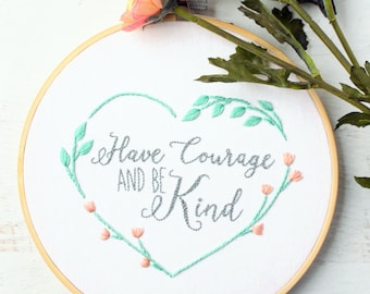 Be Kind PDF Hand Embroidery Pattern