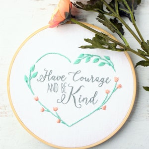 Be Kind PDF Hand Embroidery Pattern image 1