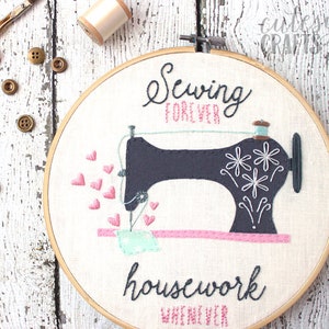 Sewing Machine PDF Hand Embroidery Pattern image 1