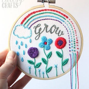 Rainbow Sampler PDF Hand Embroidery Pattern image 1