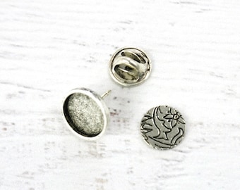 Mini Lapel Pin Embroidery Kit, Embroidery Pin and Tag