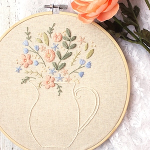 Flower Pitcher PDF Hand Embroidery Pattern image 3
