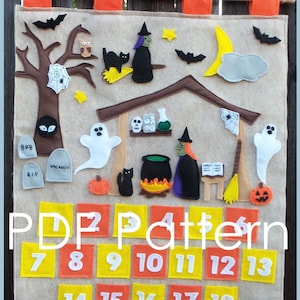 Build-A-Scene Halloween Countdown Calendar  PDF Pattern
