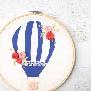 Hot Air Balloon PDF Hand Embroidery Pattern image 4
