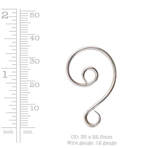 Swirl Ornament Hook for Embroidery Jewelry image 6