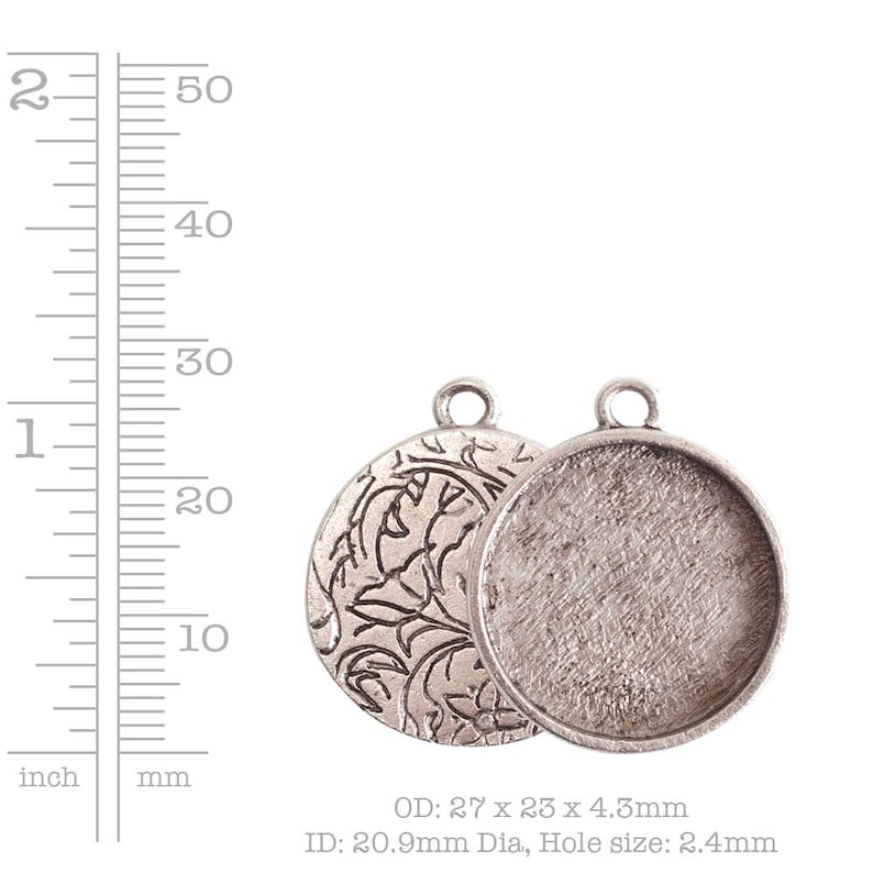 Medium Circle Embroidery Pendant Frame Kit Embroidery Pendant Etsy