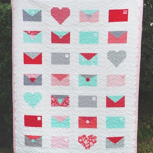 Valentine's Day Quilt Pattern Sealed with Love zdjęcie 1