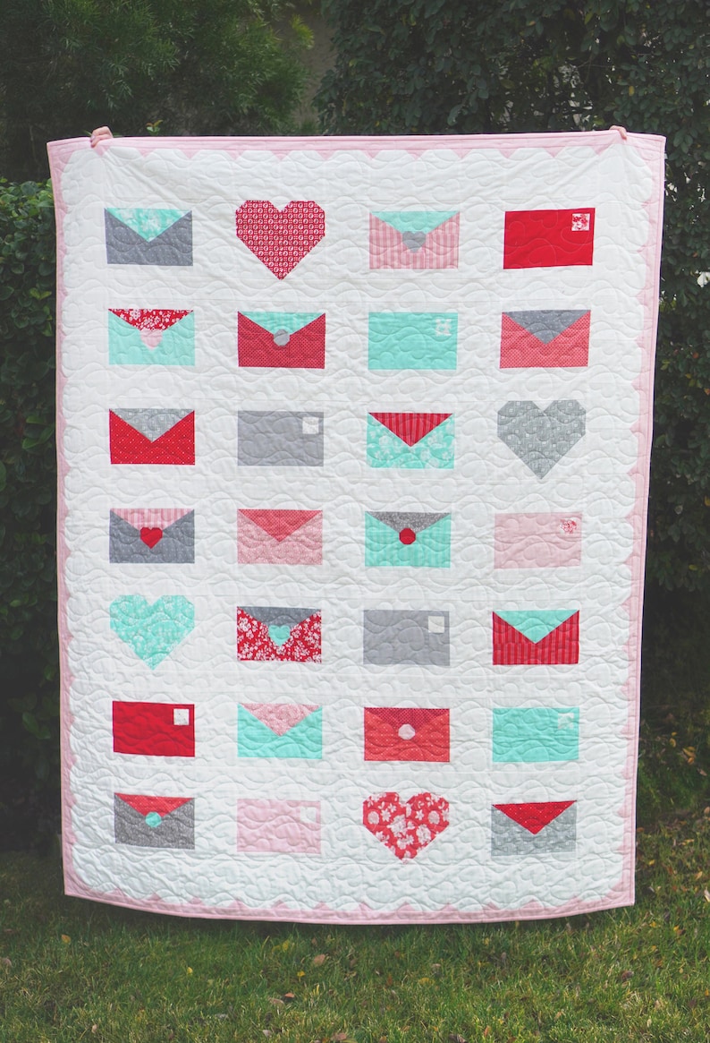 Valentine's Day Quilt Pattern Sealed with Love zdjęcie 1