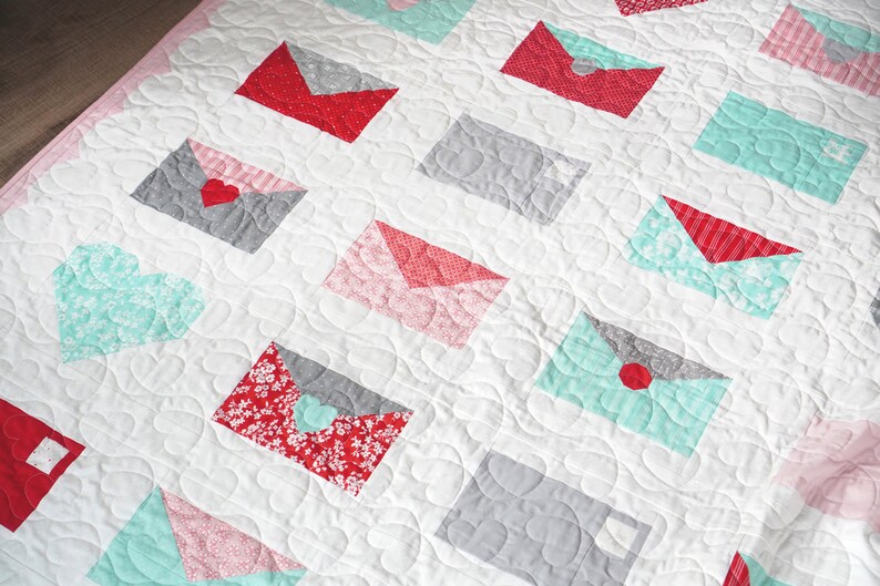 Valentine's Day Quilt Pattern Sealed with Love zdjęcie 4