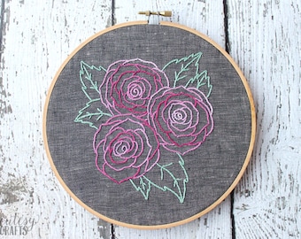 Roses Outline PDF Hand Embroidery Pattern