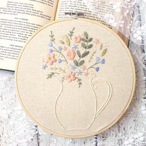Flower Pitcher PDF Hand Embroidery Pattern image 4