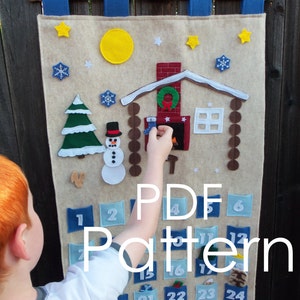 Build-A-Scene Christmas Countdown Advent Calendar PDF Pattern zdjęcie 1