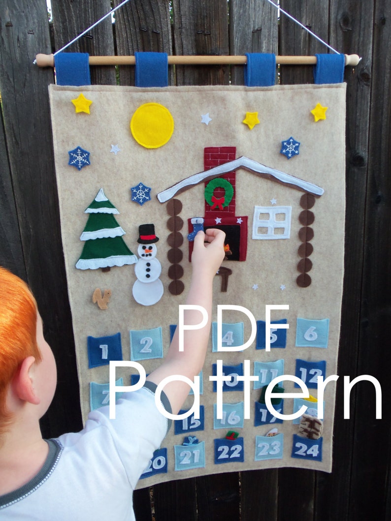 Build-A-Scene Christmas Countdown Advent Calendar PDF Pattern zdjęcie 1