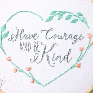 Be Kind PDF Hand Embroidery Pattern image 2