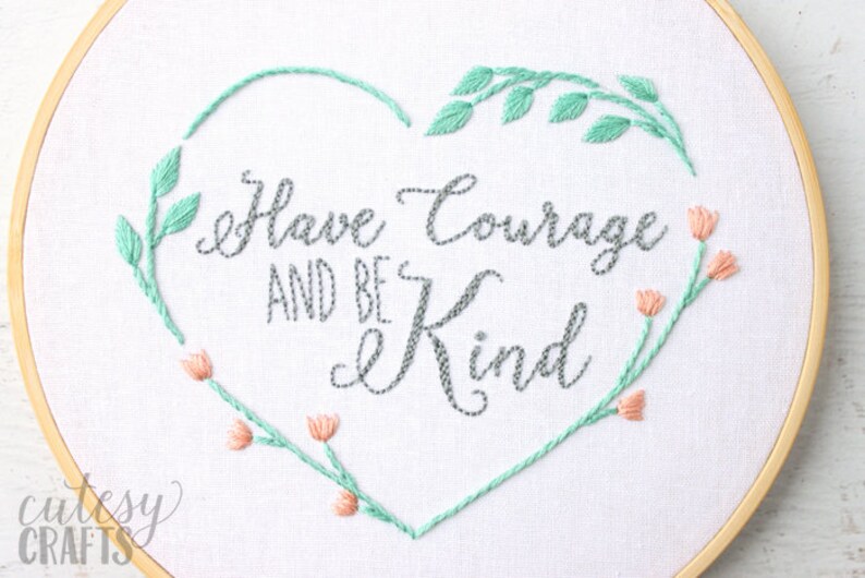 Be Kind PDF Hand Embroidery Pattern image 2