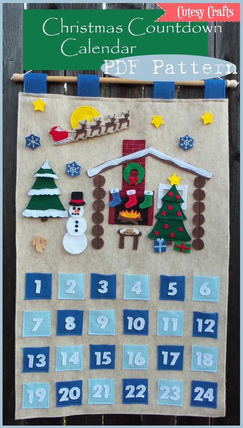 Build-A-Scene Christmas Countdown Advent Calendar PDF Pattern image 2