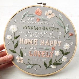 Home Happy PDF Hand Embroidery Pattern image 3