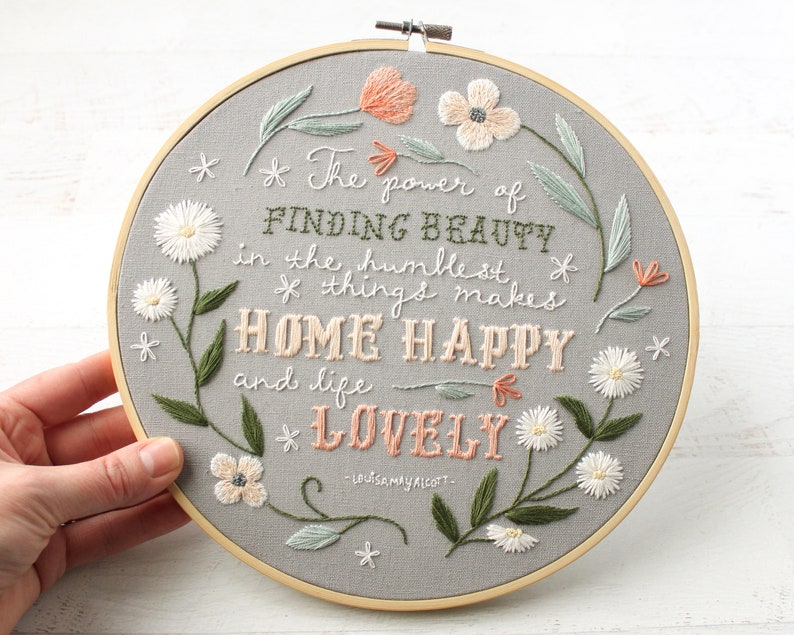 Home Happy PDF Hand Embroidery Pattern image 3