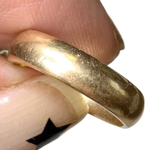 Deco 14K Gold Ring, Wide Band, Fine jewelry, Sz 5, Over 3 Grams