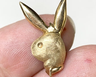 Vintage 14k Gold Playboy Bunny Pendant, Over 4 Grams, Fine Jewelry