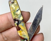 Vintage pocket knife. Celluloid pendant, keychain, knife