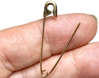 Vintage 14k Gold Safety Pin, Brooch, Connector, Pendant, Charm