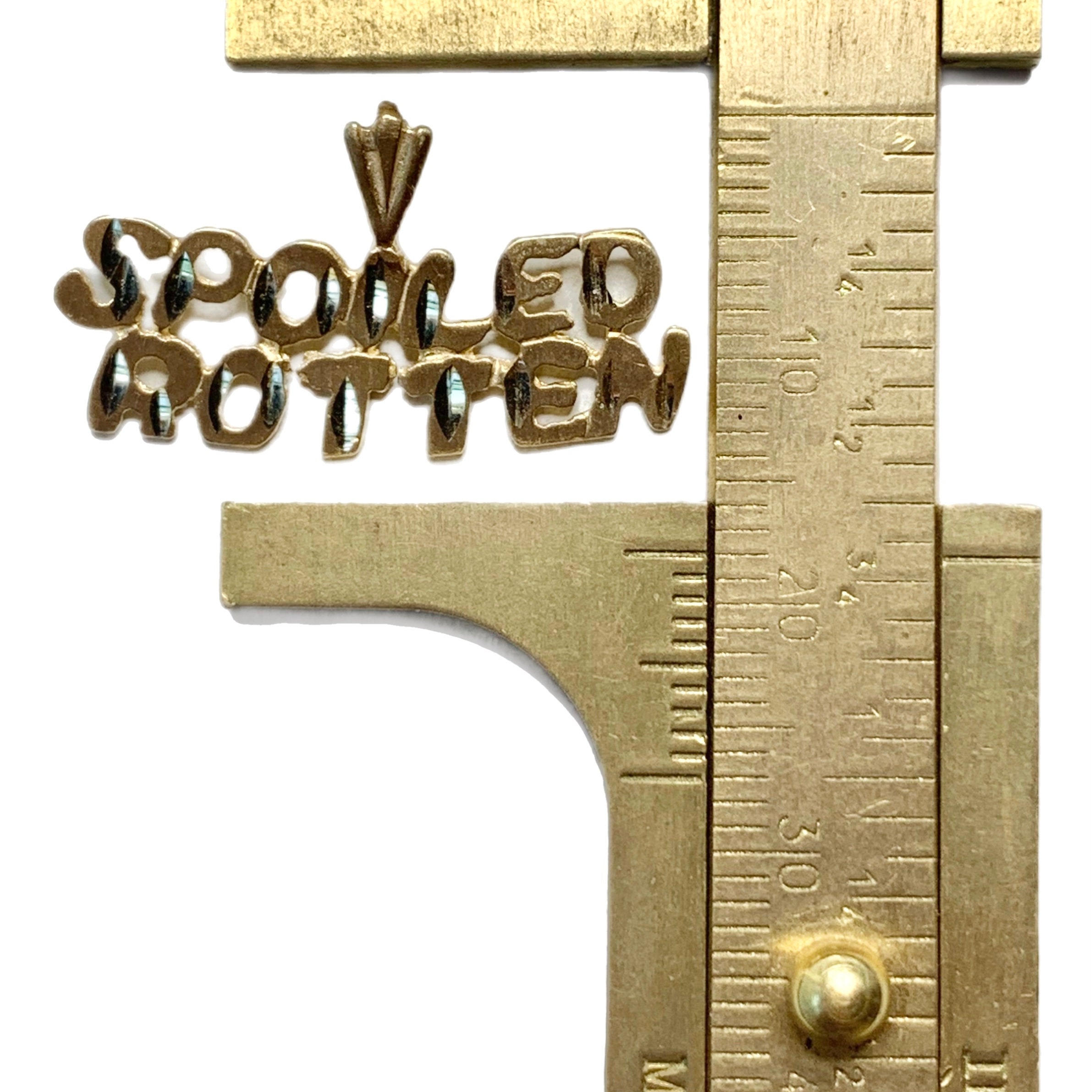 ヴィンテージ「Spoiled Rotten」14Kゴールドチャーム、1990年代