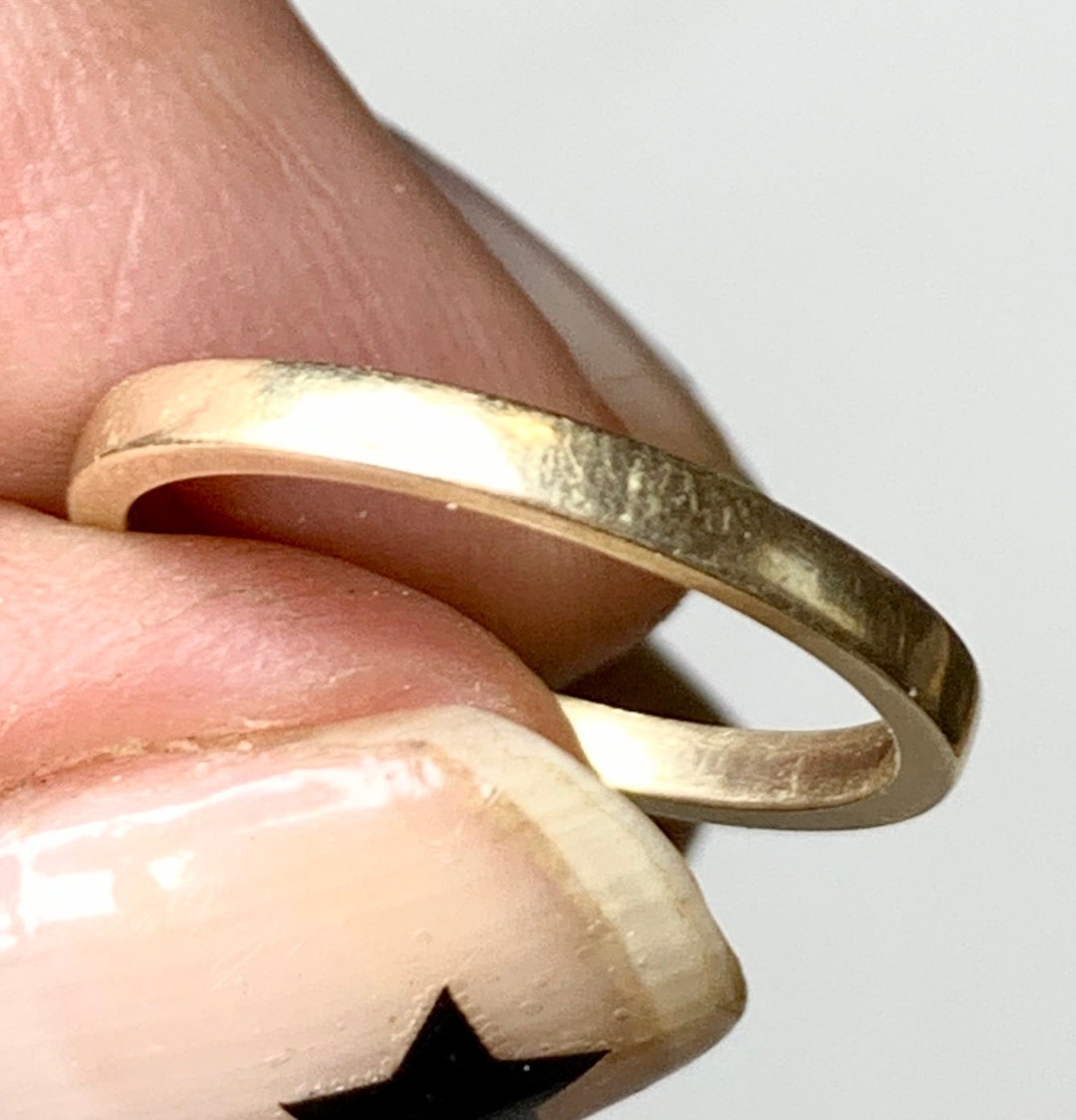 Vintage 14k Gold Ring, Pipe Cut, Wedding Band, Fine Jewelry, Sz 5 1/2 ...