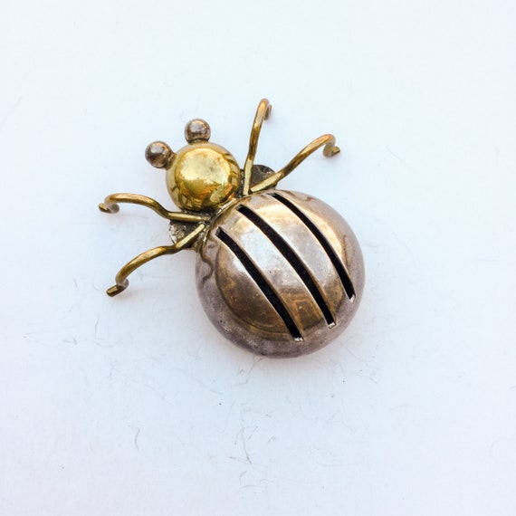 Sterling Spider Brooch. Sterling silver Taxco Pin