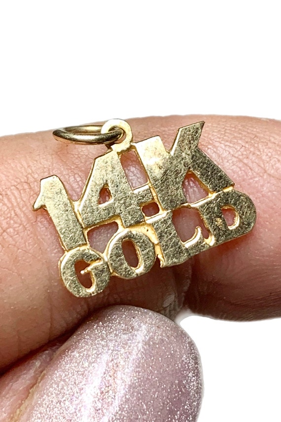 Vintage 14k Gold Charm, Fine Jewelry, 1980s 90s