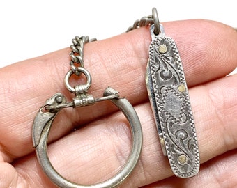 Vintage Sterling Silver Pocket Knife, Keychain, Pendant, Fob