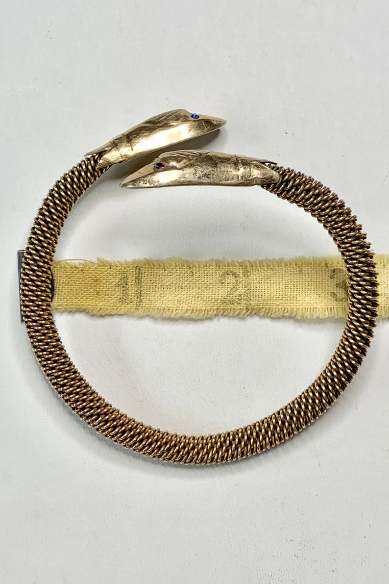Gilt Snake Bracelet Woven Armband Double Serpent Etsy