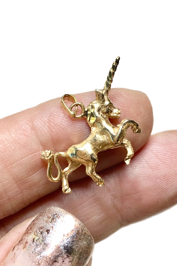 Vintage 14k Gold Unicorn Charm, 3 1/2 Grams