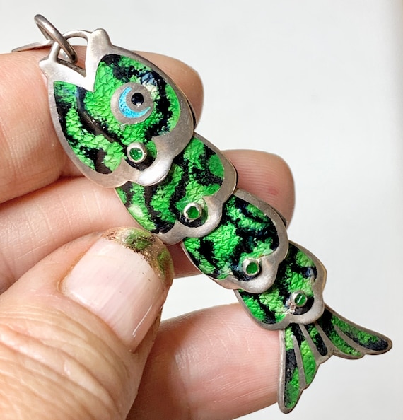 Jeronimo Fuentes Wiggle Fish Pendant, Sterling and