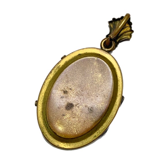 Victorian Gilt Bird Locket, Etruscan Jewelry - image 4