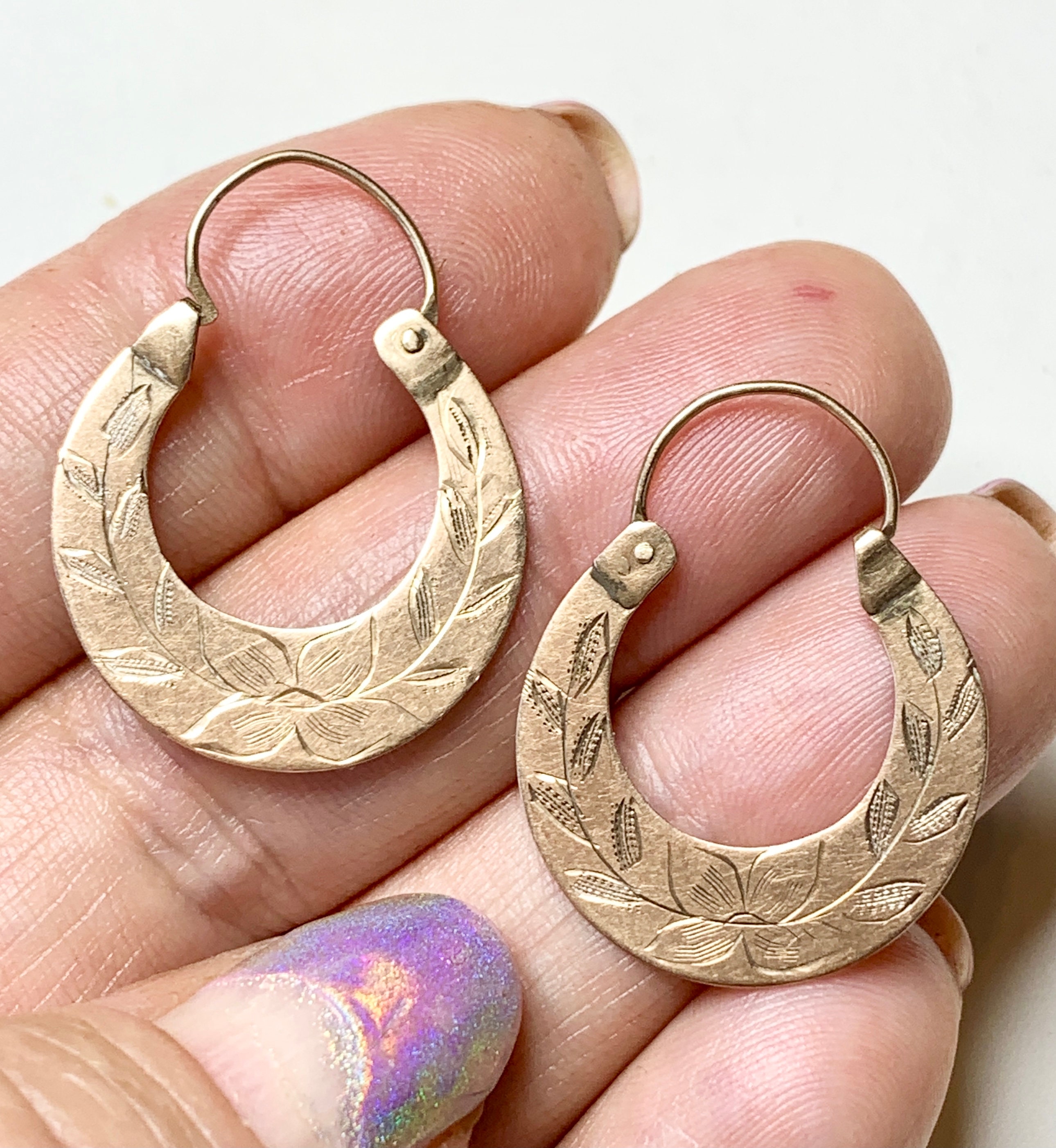 Antique 10k Gold earrings. Rare Mexico. Gold jewelry . Etsy