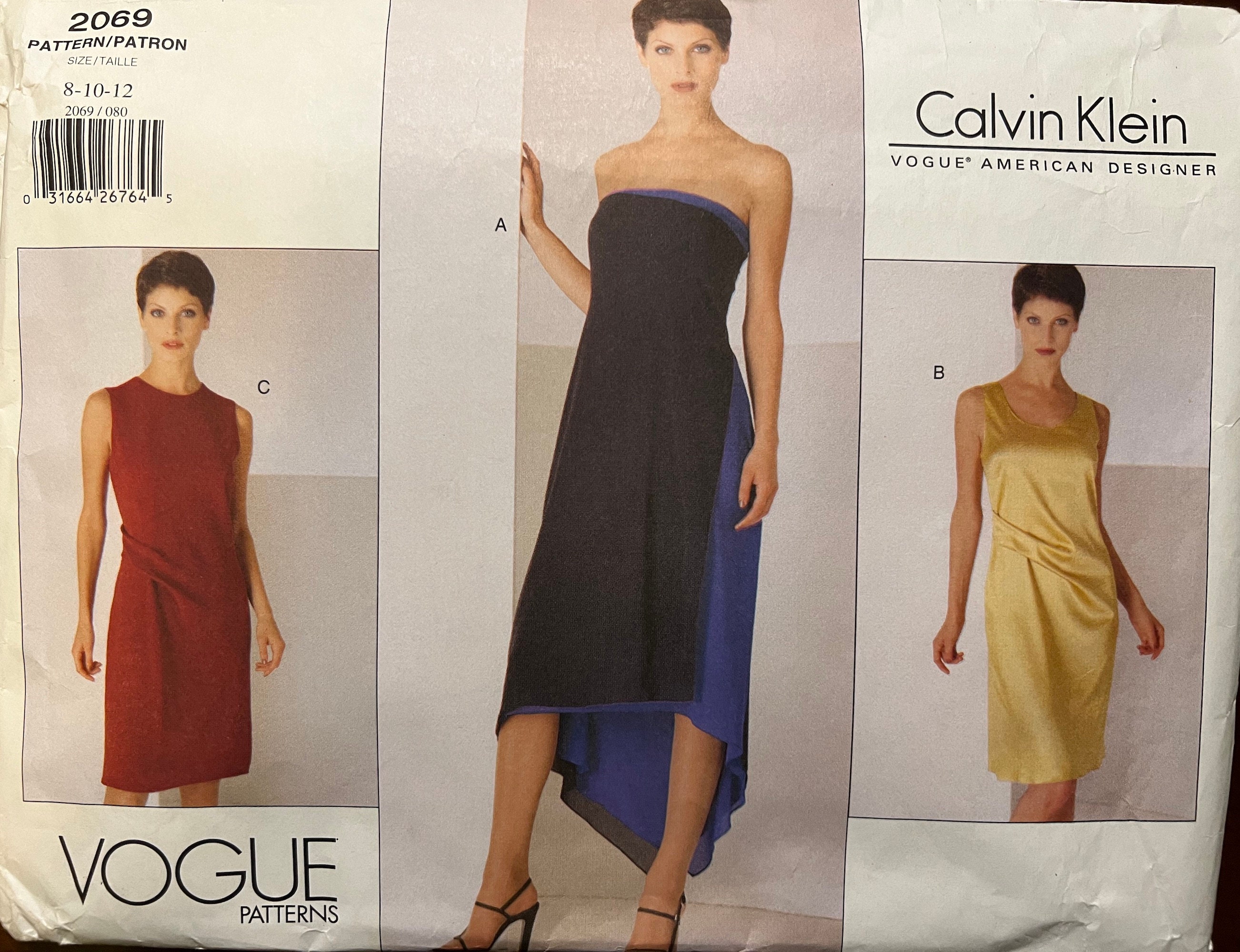 Vogue Patterns: Calvin Klein Vogue American Designer/#2069