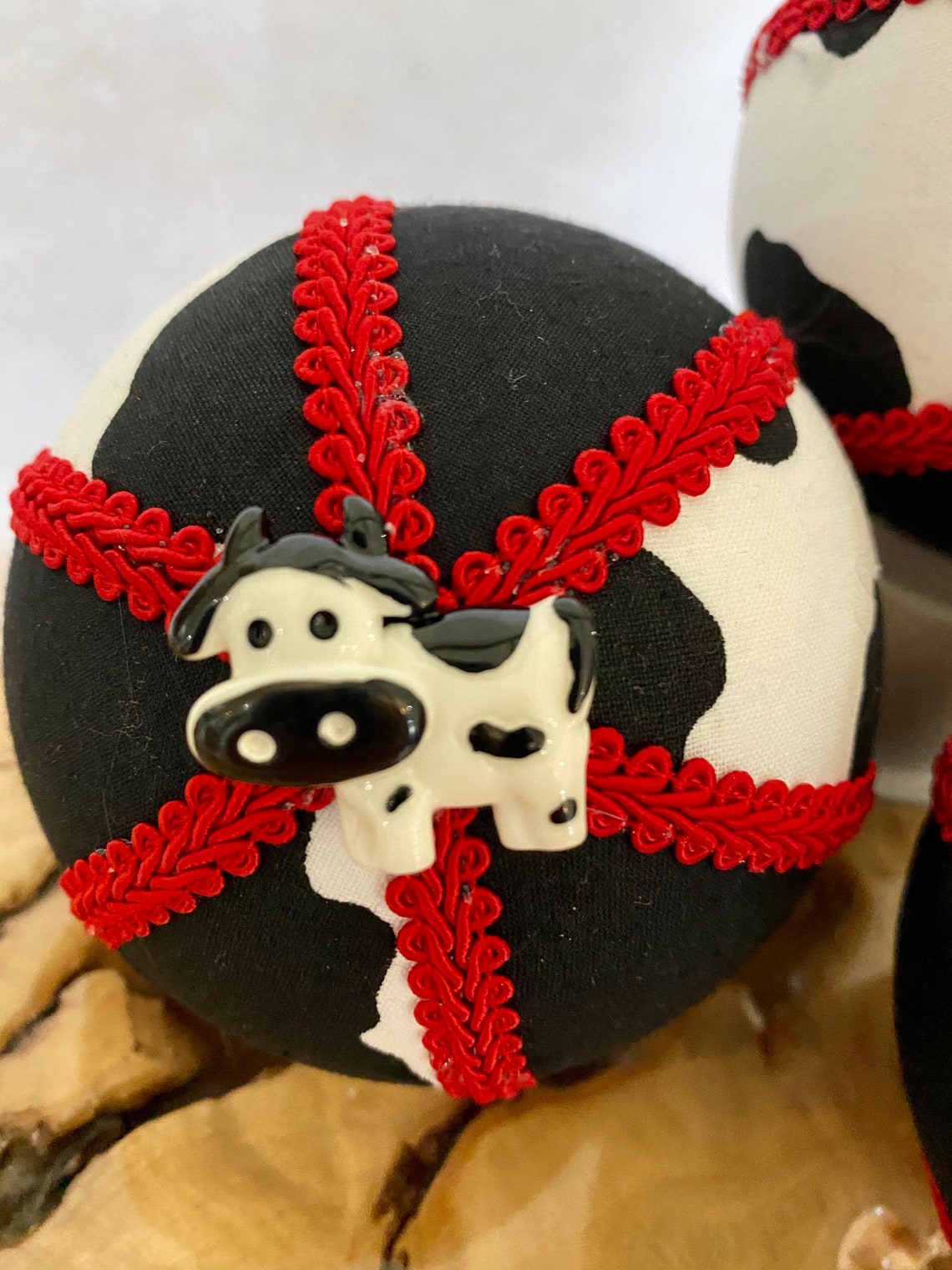 Cow Fabric Balls Cow Balls Cow Decor Table Decor Wreath Etsy