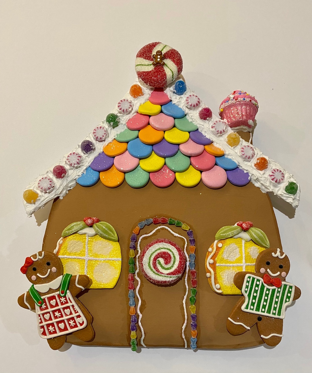 Gingerbread House Wreath Attachment, Christmas Wreath Attachment ...