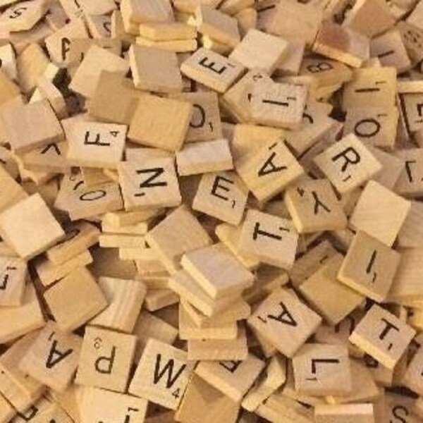Pkg of 200 scrabble tiles game pieces letter tile craft supplies