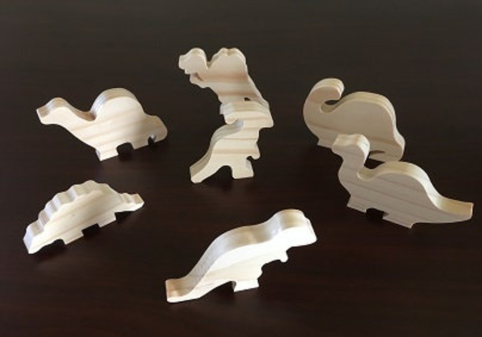 painted wood dinosaur cut outs