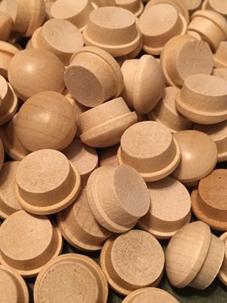 Pkg of 60 birch wood mushroom furniture plugs 1/2 hole Etsy