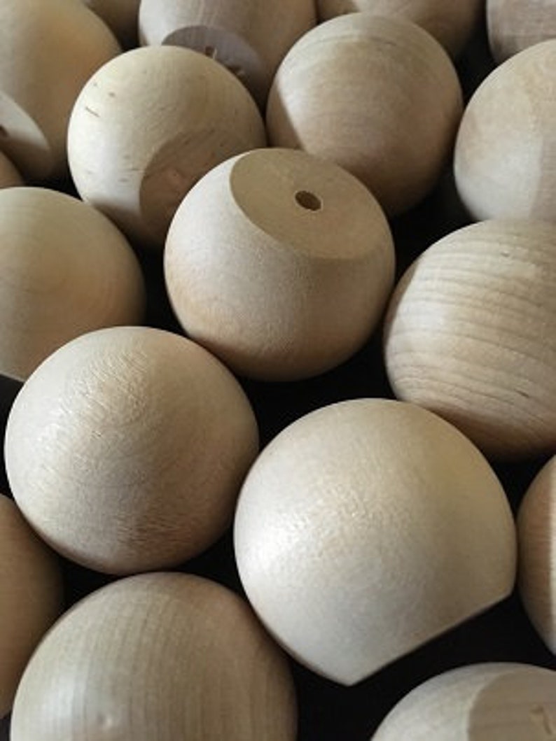 Unfinished wooden ball handles wood heads Etsy