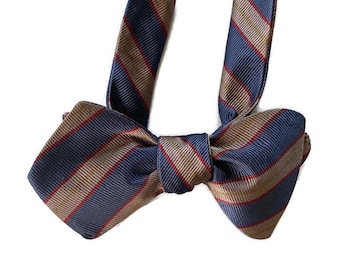 Silk Bowtie for Men - Classic Stripe - One-of-a-Kind - Self-tie or Pre-tied