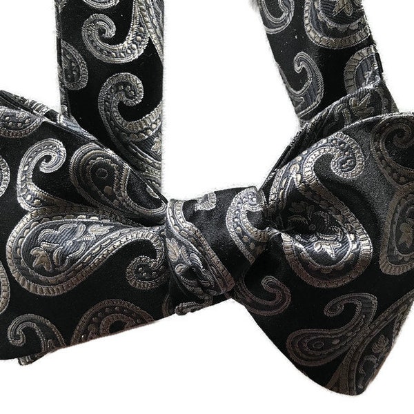 Silk Bow Tie for Men - After Five - One-of-a-Kind, Self-tie - Free Shipping -
