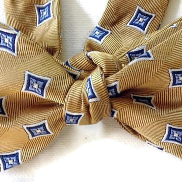 Silk Bow Tie for Men - Goldenrod - One-of-a-Kind - Handcrafted, Self-tie - Free Shipping